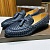 Мужские кожаные лоферы Bottega Veneta Intrecciato - Navy