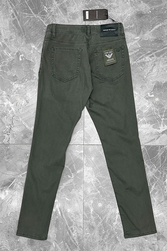 Мужские джинсы цвета хаки Emporio Armani