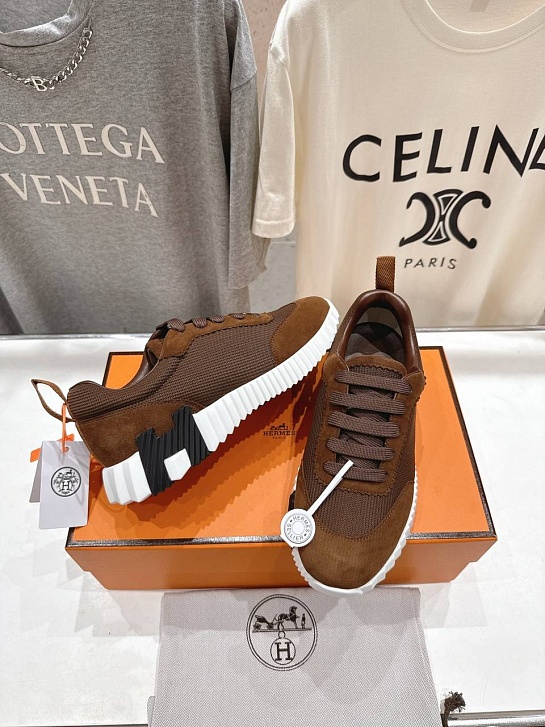 Женские кроссовки Hermes Bouncing  premium - Brown