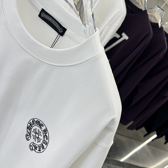 Белая оверсайз футболка Chrome Hearts Premium