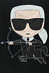 Женская чёрная футболка Karl Lagerfeld "Sagittarius"