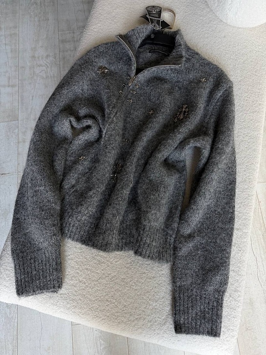 Женский шерстяной свитер Chrome Hearts premium
