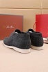 Замшевые лоферы с мехом Loro Piana Open Walk - Grey