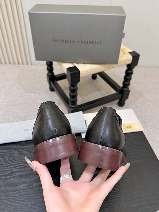 Кожаные ботинки Brunello Cucinelli derby - Black