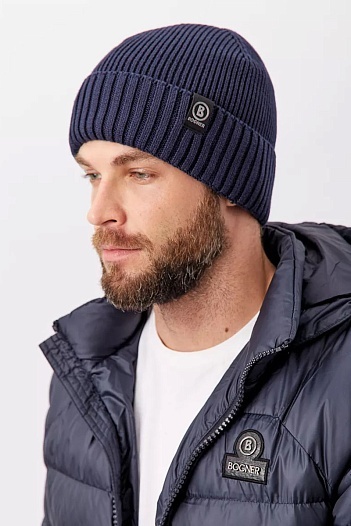 Шапка на флисе Bogner ribbed - Navy   