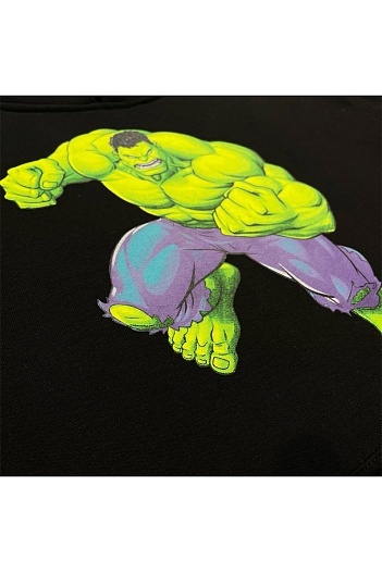 Худи чёрного цвета Balenciaga Hulk print   