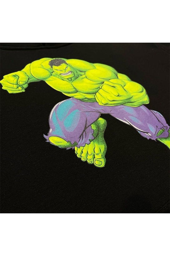 Худи чёрного цвета Balenciaga Hulk print