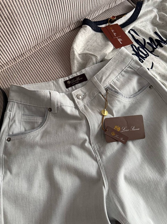 Женские прямые джинсы Loro Piana premium