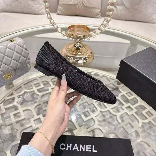Женские балетки Chanel Premium - Black