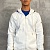 Белая кофта на молнии Moncler striped logo