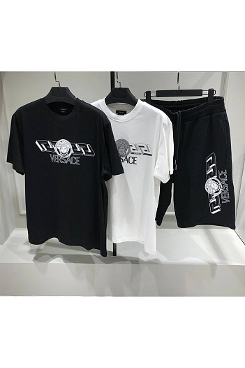 Мужские чёрные шорты Versace Medusa   