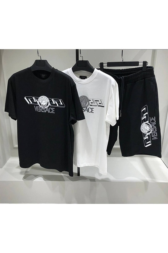 Мужские чёрные шорты Versace Medusa