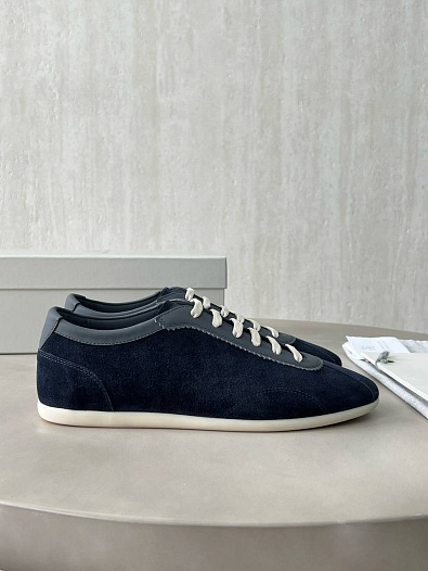 Замшевые кроссовки Brunello Cucinelli Premium - Navy   