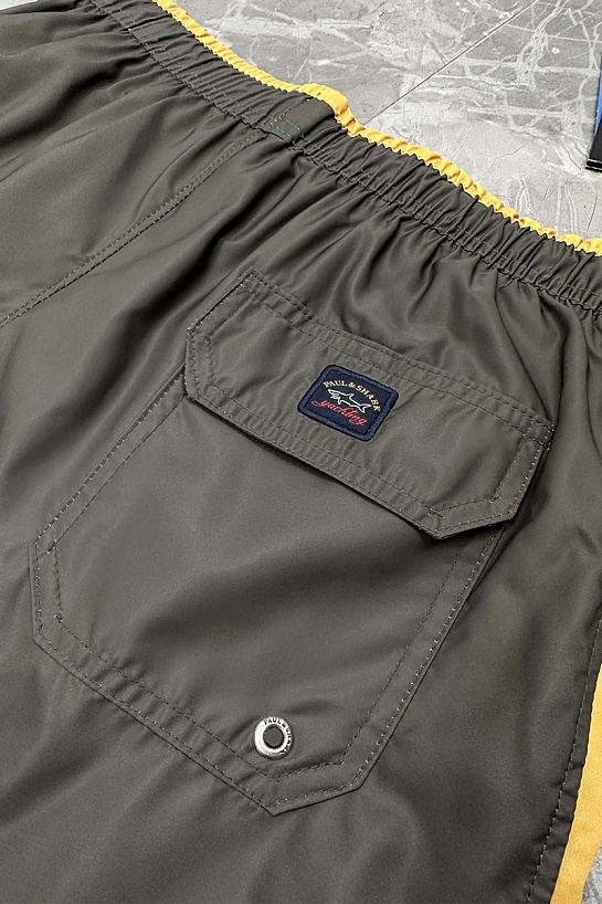 Мужские зелёные шорты Paul & Shark logo-patch