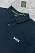 Мужское поло Hugo Boss тёмно-синего цвета