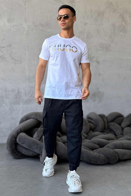 Мужская белая футболка Hugo Boss