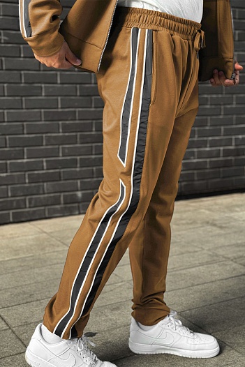 Мужские спортивные штаны Hermes бежевого цвета   