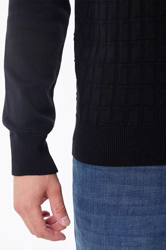 Мужской джемпер Tommy Hilfiger logo-embroidered - Black