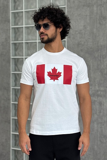 Футболка белого цвета Dsquared2 Flag of Canada   