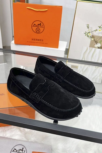 Женские замшевые лоферы Hermes   
