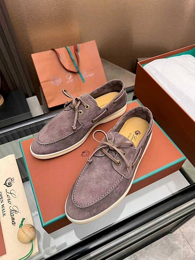 Женские замшевые лоферы Loro Piana premium   