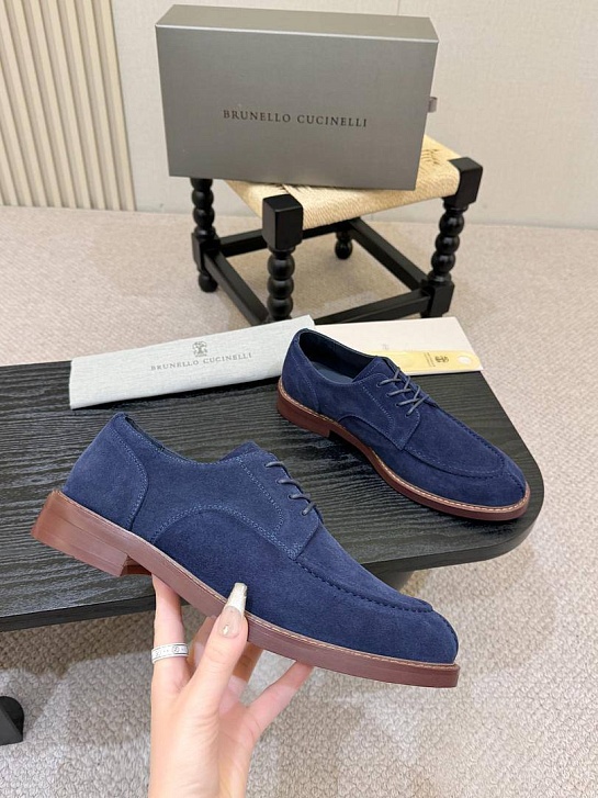 Замшевые ботинки Brunello Cucinelli derby - Blue