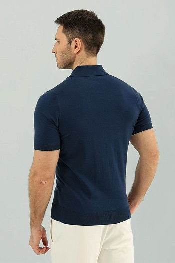 Мужское синее поло Brunello Cucinelli premium   