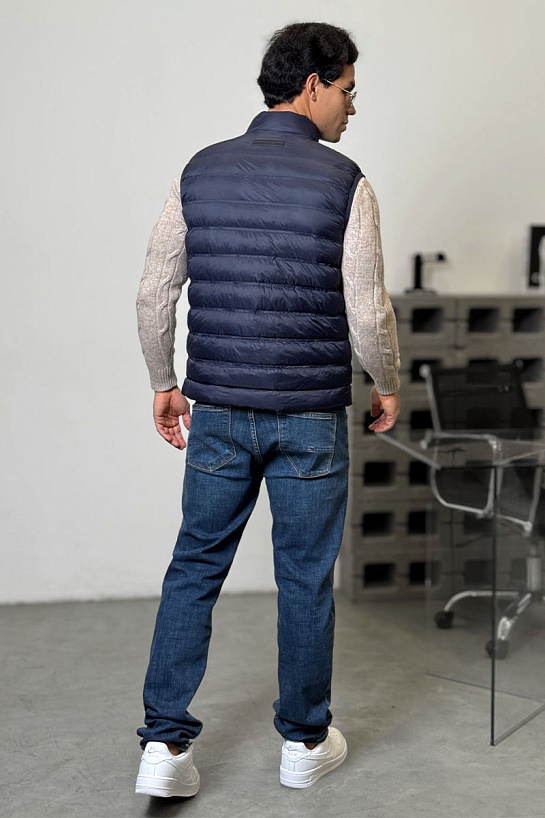 Мужской тёмно-синий жилет Zegna