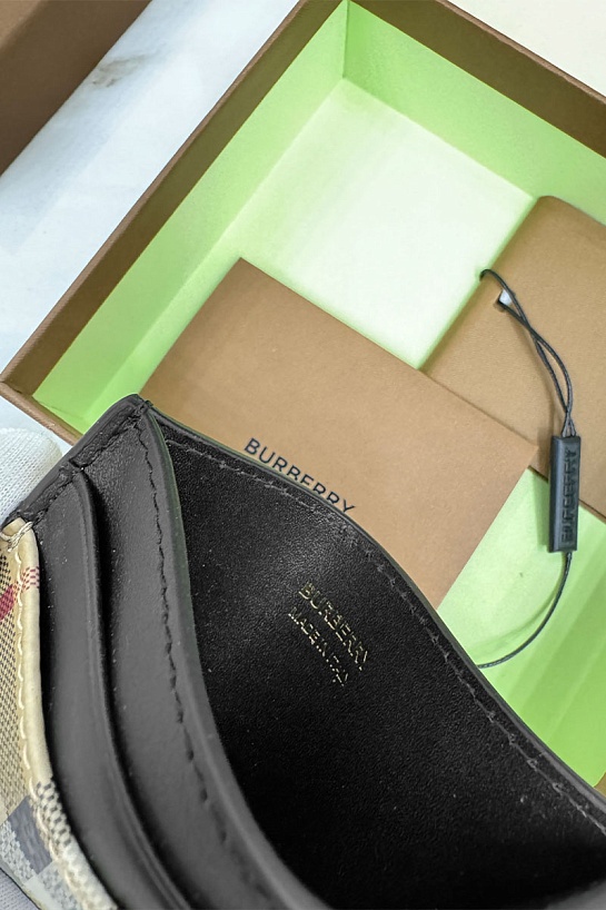 Кожаный кардхолдер Burberry Premium 10x7 см