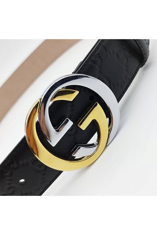 Мужской кожаный ремень Gucci - ширина 3.8 см, длина 100 / 110 / 115 см (3 расцветки)