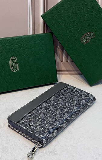 Кожаное портмоне Goyard Matignon GM premium 20x11x2.3 см   