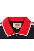 Поло тёмно-синего цвета Gucci Web Stripe