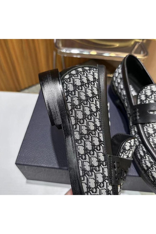 Мужские лоферы Dior Granville Oblique Jacquard