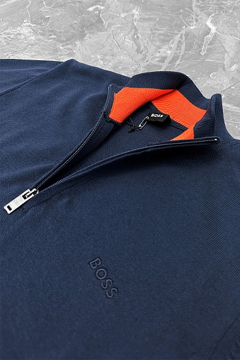 Мужской джемпер Hugo Boss quarter zip - Navy   