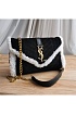 Комбинированная сумка Yves Saint Lauren Envelope Small 23x15 см - Black