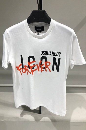 Мужская футболка Dsquared2 "ICON" Forever - White   