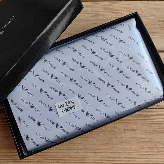 Мужская кожаная барсетка Emporio Armani 21x12 см