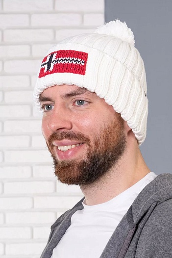 Шапка белого цвета Napapijri Semiury   