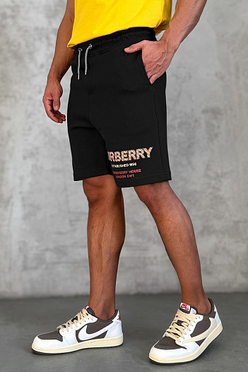 Мужские шорты Burberry Horseferry logo - Black   