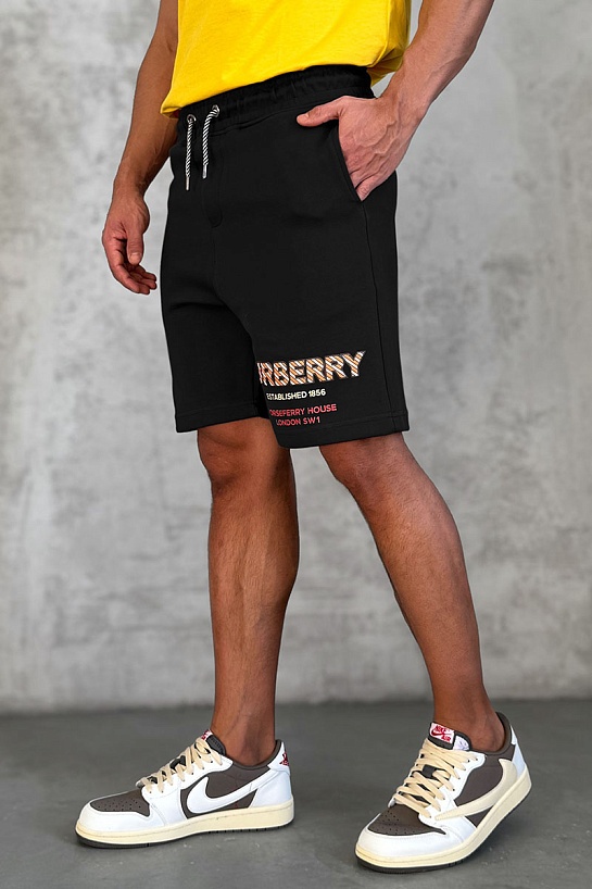 Мужские шорты Burberry Horseferry logo - Black