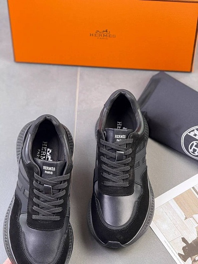 Мужские комбинированные кроссовки Hermes   