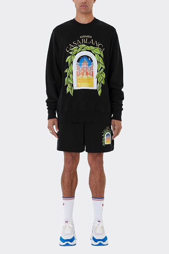 Мужской чёрный свитшот Casablanca Avenida