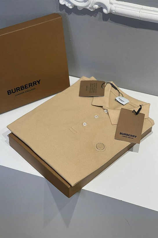 Классическое мужское поло Burberry TB - Beige