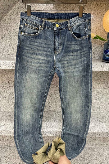 Мужские джинсы Louis Vuitton signature logo - Blue   