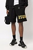 Чёрные мужские шорты Dsquared2 logo-print