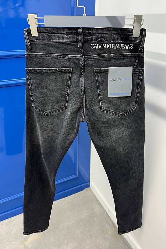 Мужские чёрные джинсы Calvin Klein logo-embroidered