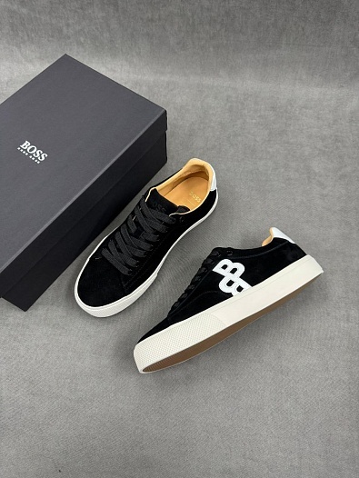 Замшевые кроссовки Hugo Boss Aiden - Black   