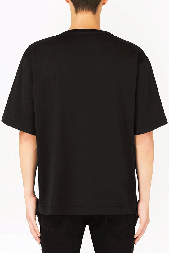 Чёрная футболка Dolce&Gabbana Milano logo-embroidered