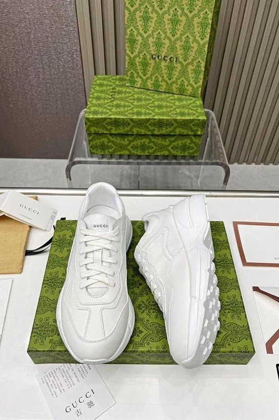 Кожаные кроссовки Gucci Rhyton - White