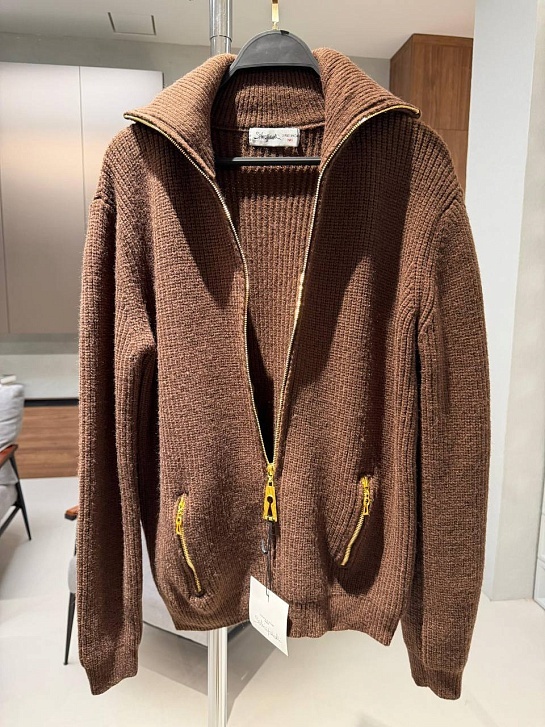 Женский кардиган на молнии Schiaparelli premium - Brown